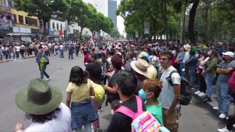 People-gathering-to-watch-the-LGTB-pride-march-in-Mexico's-City-downtown