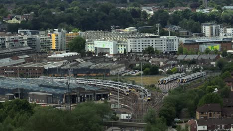 Football-Stadium-Train-Depot-Aerial-View-Norwick-City-Norfolk-UK