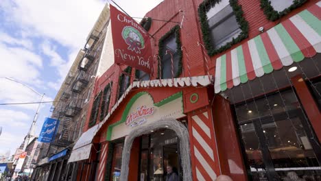 Weihnachtsgeschäft-Wenig-Italien-New-York-City-Zeitlupe