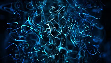 Blue-Particles-Wave-Flow-With-Dust-and-Bokeh-Shimmering-Looped-Animation