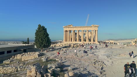 Panoramablick-Auf-Das-Parthenon-Gebiet-In-Athen