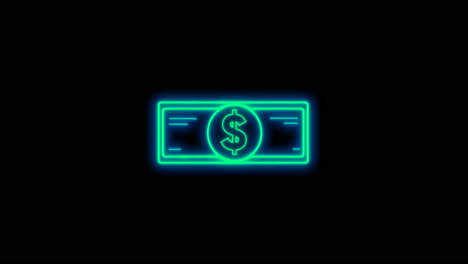 Neon-sign-of-the-American-Dollar-bill