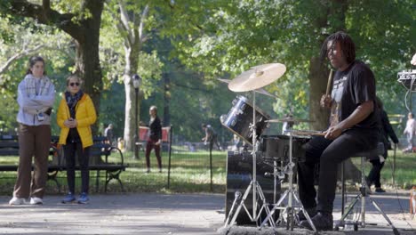 Central-Park-The-Mall-Drummer-Slow-Mo