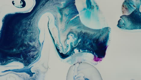 Fluid-flow-color-blue-on-white-abstract