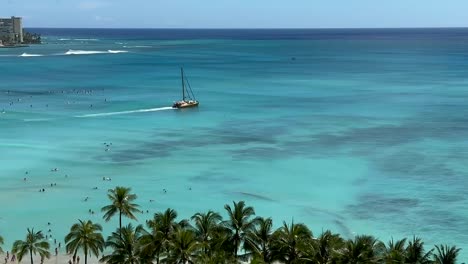 Waikiki-Beach-Reisen,-Tourismus,-Urlaub.-Oahu-Hawaii-Usa