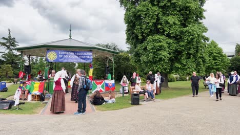 Event-of-European-Association-of-Folklore-Festival-in-Crawley,-United-Kingdom