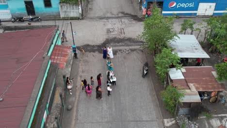 Preparation-of-wedding-procession-in-a-Guatemalan-town