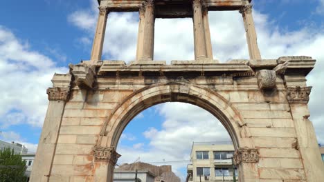 Birds-Flying-Past-Hadrian's-Arch-in-Athens