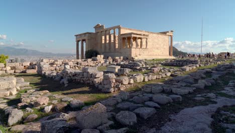Majestuosa-Vista-Del-Templo-De-Atena-En-El-área-Del-Partenón