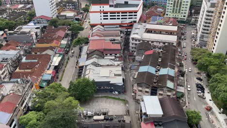 Aerial-cityscape-view-of-Bukit-Bintang,-Kuala-Lumpur,-Malaysia