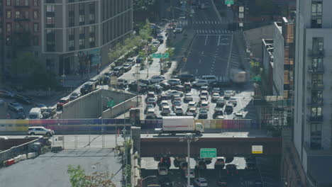 Concurrida-Intersección-Congestionada-En-Nueva-York