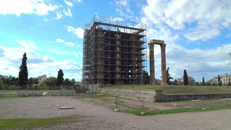 Bauarbeiten-Des-Tempels-Des-Olympischen-Zeus
