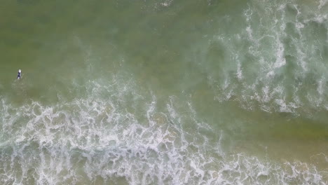 Aerial-of-exotic-beach-in-South-Africa-with-waves-and-sand