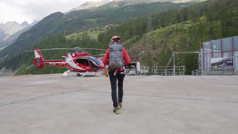 Flying-with-AirZermatt-Rescue-team-over-the-Matterhorn,-Switzerland