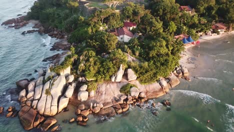 Drone-footage-of-the-São-José-da-Ponta-Grossa-Fort-in-Florianópolis,-Brazil