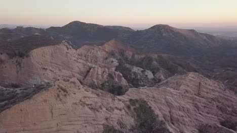 Incredible-drone-view-of-California-mountains,-drone-panning-to-reveal-more-of-the-landscape