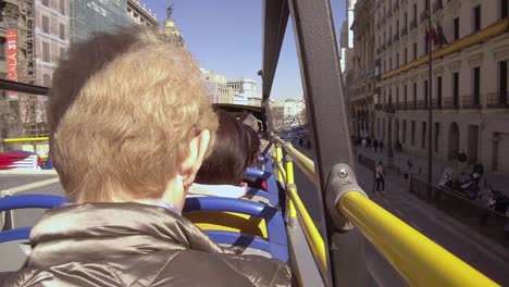 Touristischer-Besichtigungsbus-In-Madrid,-Spanien