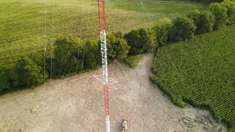 Descending-aerial-view-of-a-Eddy-Covariance-Tower
