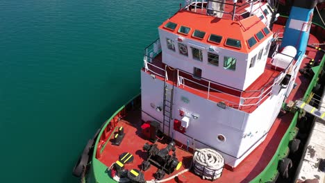 Closeup-Of-Tugboat-In-The-Port-Of-Ploce-In-Croatia
