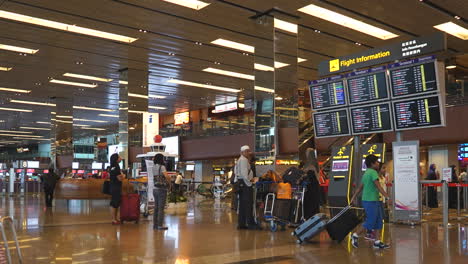 Singapore---Circa-Time-lapse-of-large-crowd-of-people-in-a-Singapore-airport