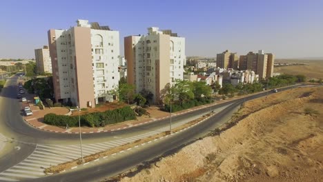 City-in-the-Middle-of-the-Desert-in-Israel,-Arad