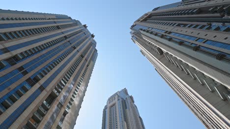 4K:-Modern-highrise-tower-at-Dubai's-Business-Bay,-United-Arab-Emirates-1