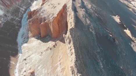 Aerial-view-of-mountains-in-the-desert-of-Atacama,-Chile,-South-America