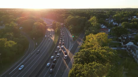 An-aerial-view-of-the-Southern-State-Parkway-on-Long-Island,-NY-1