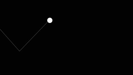 Vektoranimation-Des-Weißen-Punktzeichnungsdiagramms-Des-Diagramms,-Chaotische-Bewegung,-Schwarzer-Hintergrund