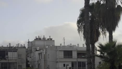 Blick-Auf-Ein-Gebäude-In-Tel-Aviv-In-Einer-Ruhigen-Gegend