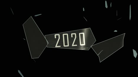 Year:-2020---Glass-shards-fly-towards-us-after-an-explosion---motion-design---Including:-Textless-Version-and-Tracking-Matte---4K
