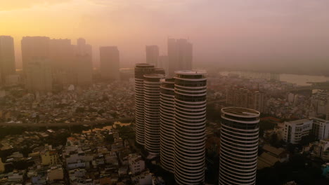 Part-Ten-Aerial-Urban-sunrise-in-SE-Asia-with-an-extreme-air-pollution-level