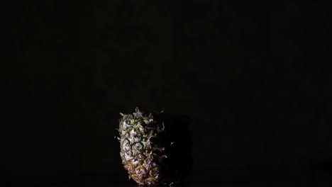 Fading-Disassembling-Pineapple,-Ananas-in-The-Dark