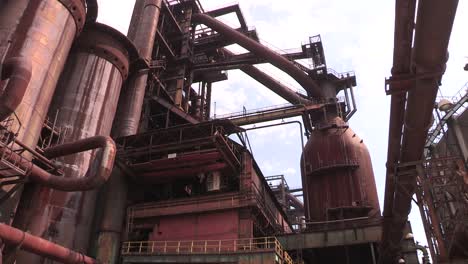 Former-steel-mill-in-Vitkovice,-Czechia,-Europe-1