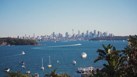 Beautiful-clear-day-Sydney-NSW,-city-view
