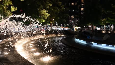 Columbus-Circle-NYC-fountains-at-night