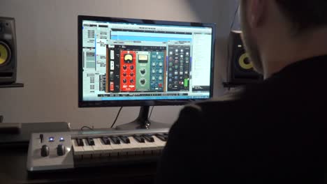 Musician-make-music-at-home-studio