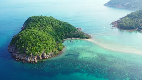 Beautiful-tropical-island-Ko-Ma-with-exotic-trees-and-sandbar