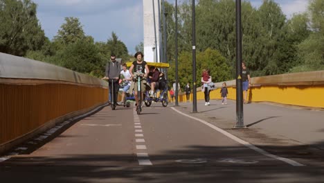 People-using-ecological-transport-in-the-city-park