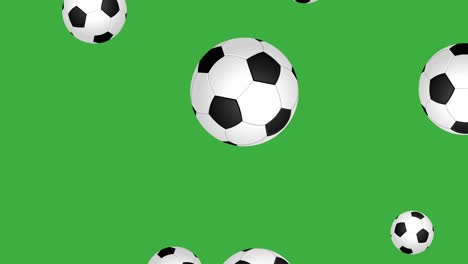 Animación-De-Pelotas-De-Fútbol-Que-Caen-En-Diferentes-Tamaños-Frente-A-Una-Pantalla-Verde