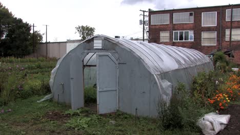 Green-House-or-Urban-Gardening-in-Detoit,-Michigan,-USA