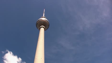 TV-Tower-Berlin-from-straight-below,-Germany
