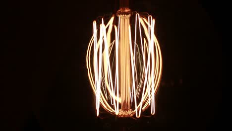 Retro-Industrial-Incandescent-Light-Lamp-Tungsten-Filament-Blinks-In-The-Dark