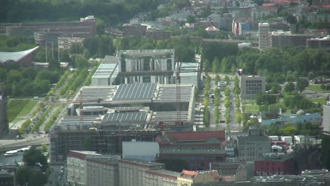 Medium-Aerial-view-over-Berlin-from-TV-Tower-towards-Kanzleramt,-Germany