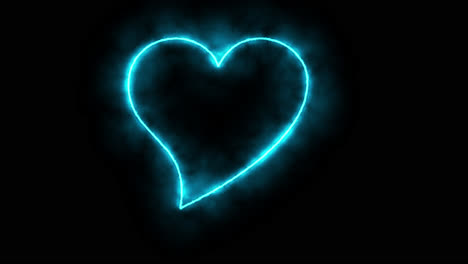 Ein-Herzsymbol,-Das-Im-Neonstil-Auf-Einem-Dunklen-Und-Rauchigen-Hintergrund-Ausgeschrieben-Und-Enthüllt-Wird
