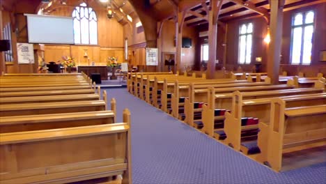 Auckland,-New-Zealand,-Jan-1st-2019,-shot-of-religious-christian-or-catholic-chapel-and-altar-for-worshippers