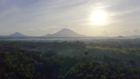 Aerial-view-of-volcano-in-Indonesia-with-a-jungle