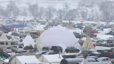 Standing-Rock-Protest-Während-Blizzard