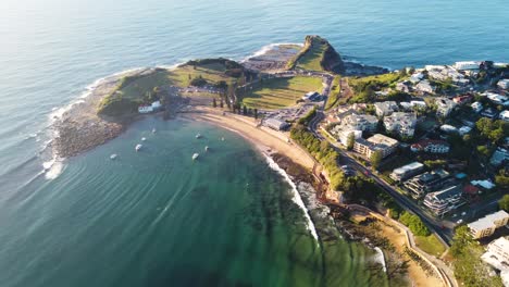 Drone-aerial-view-still-shot-of-The-Haven-and-Terrigal-Skillion-Pacific-Ocean-Tourism-Central-Coast-Australia-3840x2160-4K