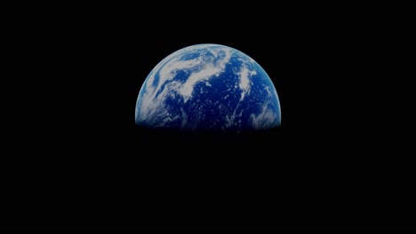 Una-Toma-Orbital-Aislada-Del-Mármol-Azul,-El-Planeta-Tierra,-Mientras-Gira-Alrededor-Del-Sol